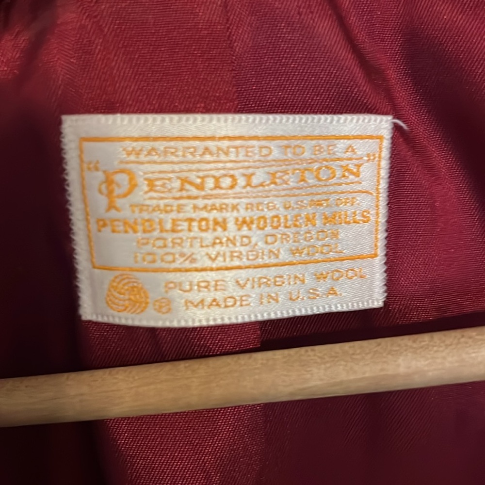 Vintage Pendleton Red Wool Blazer 14 - image 2
